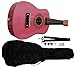 Mini Kids Acoustic Toy Guitar Kit Gig Bag + Picks + Strap + Tuner - Glitter Pink