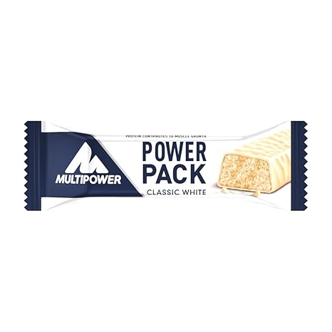 Multipower Power Pack Classic White Protein Riegel – Eiweißriegel mit 27% Protein – klassischer Power Bar als gesunder Sport-