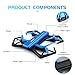 Mini Foldable Drone for Kids, Kingtoys Quadcopter with WiFi 720P HD Camera, APP Control FPV and Headless Mode Function with 2pcs 500mAH Batteries