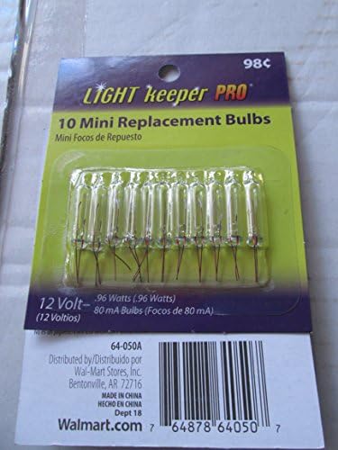 Light Keeper Pro 10 mini replacement bulbs clear 12 volts 96 watts 80 mA Bulbs
