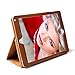 iPad 9.7 Leather Case, BoriYuan Vintage Genuine Leather Smart Cover Protective Slim Folio Flip Stand for Apple iPad 9.7(A1822/A1823) with Card Slot Magnetic Sleep/Wake+Stylus+Screen Protector (Brown)