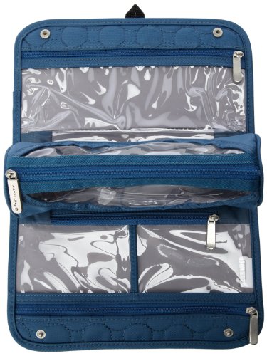 Travelon Jewelry and Cosmetic Clutch Quilted, Steel Blue Quilted, One Size