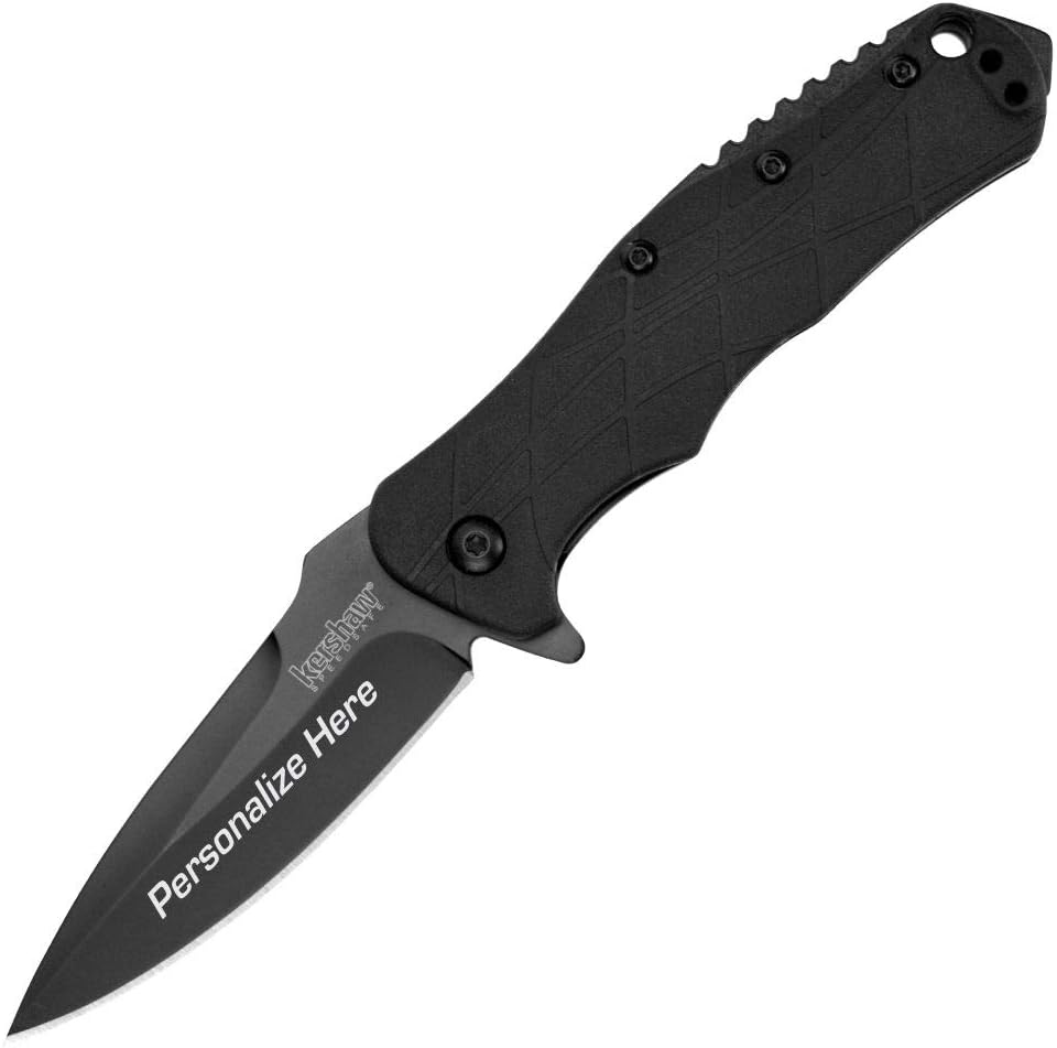 Custom Laser Engraved Kershaw RJ Tactical 3.0 Knife 1987