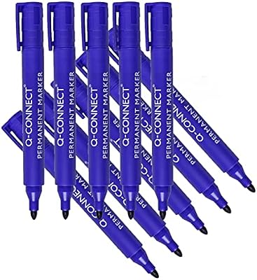 Marcador q-connect marcador permanente azul ponta redonda 3,0 mm