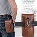 Hengwin Cell Phone Holster Pouch Vertical Leather iPhone Holster Case with Belt Loop Men Travel Purse Waist Bag Belt Clip Holster for iPhone XR Samsung S9 S8 Plus +Keyring