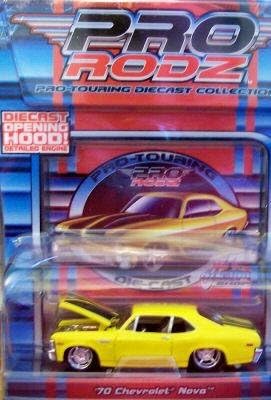 Maisto Pro Rodz Yellow 1970 Chevrolet Nova 1:64 Scale Die Cast Car