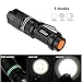 Ablue LED Flashlight, Bright handheld A100 Mini 3 Mode Zoomable Tactical Flashlight with Fluorescent Ring(2 Pack)