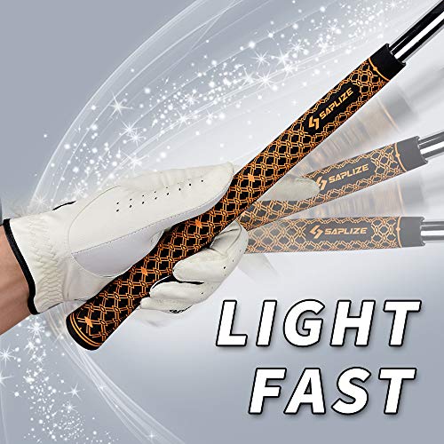 Jaya Golf Grips with Tape, Golf Club Grips, Mid Size, Orange, Set of 13 Grips, 2019 New Golf Grips Kit