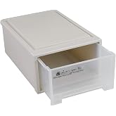 Rinboat 12 Quart Plastic Stacking Storage Drawer Unit Front Box, 1 Pack