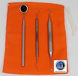 Dental Tartar Scraper and Remover Set with Storage Pouch
