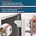RovingCove Ergonomic Magnetic Cabinet Baby Locks 8-pk, Child Proof Drawer Cupboard Latches, Adhesive, Easy Install with Starter Tape System, 8 Locks 2 Ring Keys