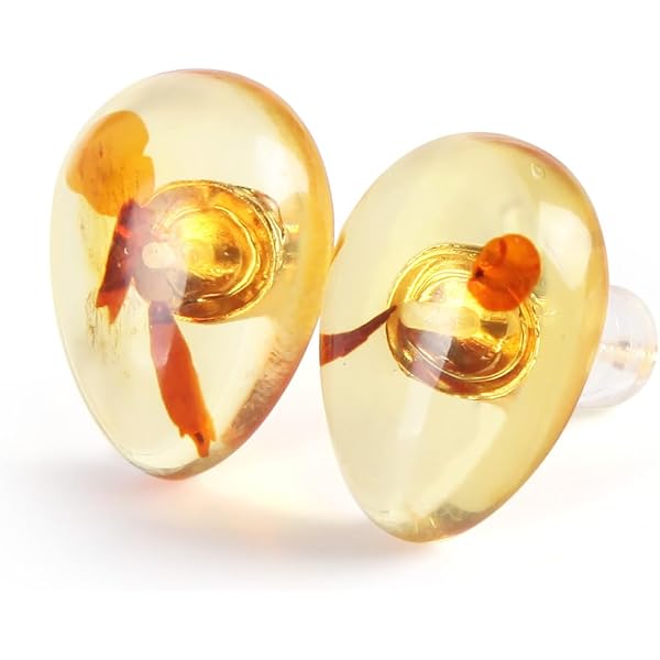 Peora Genuine Baltic Amber Drop Pendant Necklace - 925 Sterling Silver, Marquise Cognac, 18" Chain