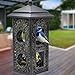 Sorbus Bird Feeder – Birdhouse Lantern Style Hanging Wild Bird Feeder, Premium Black Iron Design with Hanger, Great for Attracting Different Types of Birds Outdoors, Backyard, Garden, (Lantern Style)