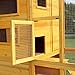 Sandinrayli Cat House Outdoor Run Wooden Cat Rabbit Home w/Outside Fun Run Small Animal Enclosure Cage