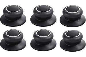 6Pcs Universal Pot Lid Top Replacement Knob, Heat Resistant Bakelite Handle, Pot Lid Knob, Lagostina Pot Compatible, For easy