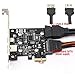 PCI Express XinYS PCIe Card with 19Pin USB 3.0 Dual Port and 15pin SATA Power Socket for Desktop PC-Black