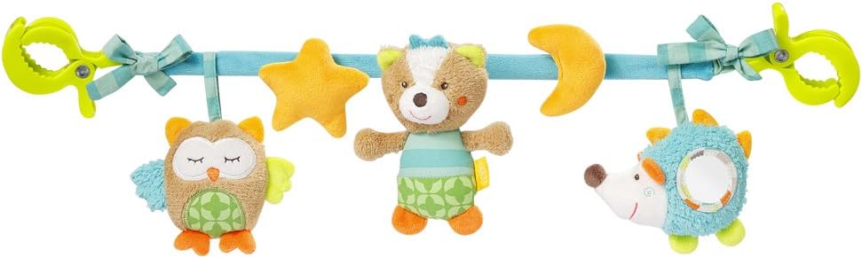 Fehn 071535 Kinderwagenkette Sleeping Forest – Mobile-Kette mit niedlichen Figuren zum Aufhängen an Kinderwagen, Babyschale oder Kinderbett – Für Babys und Kleinkinder ab 0+ Monaten, Länge: 45cm