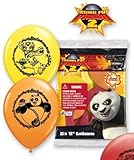 Kung Fu Panda Balloons - 6 Kung Fu Panda Latex Balloons