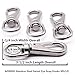 AOWISH 4-Pack Stainless Steel Swivel Eye Snap Hook M5(1#) Scuba Diving Clips 3-1/2 inch Flagpole Clips Boat Marine Spring Buckles for Bird Feeders, Pet Chains, Dog Tie-Out Cable, Keychains and More