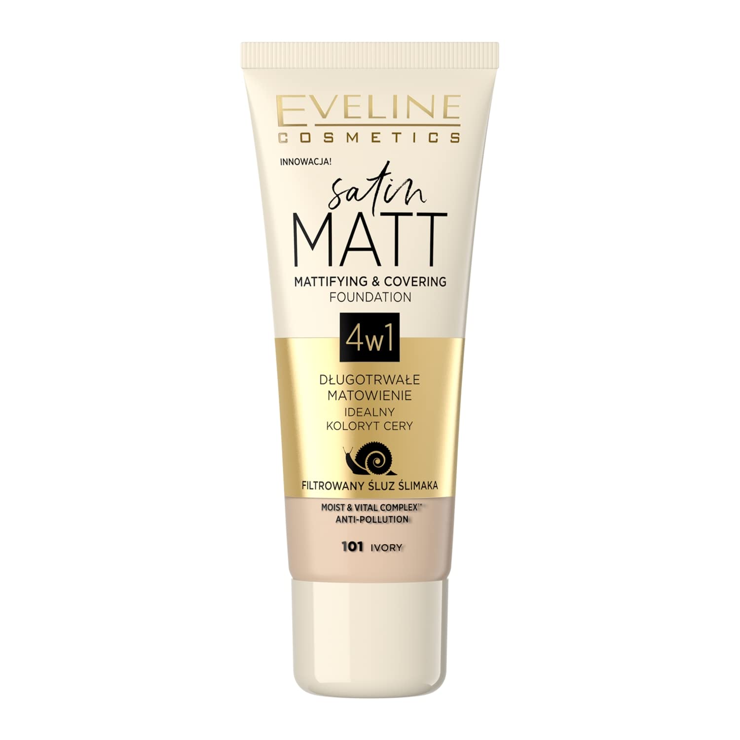 Eveline Cosmetics Satin Matt Matting Satin Matt Opaque Face Primer 30ml No.101 Ivory