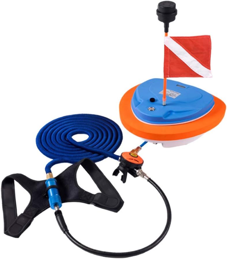 Aquarobo Nemo Diving Ventilator, Portable Rechargeable Scuba Diving Tank, Waterproof Air Compressor with 39 ft Hose & Diving Breathing Regulator Octopus Hookah with Mouthpiece : Sports & Outdoors