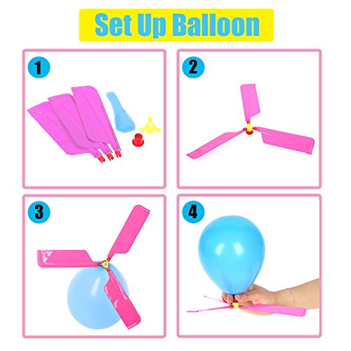 Qiwoo 5 Pack Flying Toy Parachute Balloon Helicopter Toys for Kids 4 Colors Mini No Tangle Throwing Flying Parachute Army Man Sports Outdoor Play for Childrens Boys Girls Teens Party Favors