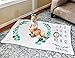 Tiny Steps Baby Monthly Milestone Blanket - Thick Fleece (60 x 40 Inch) Leafy Wreath Marker Cute Headband and Box Included | Photo Backdrop Customized Memory for Newborn Boy Girl Twin Shower Registry