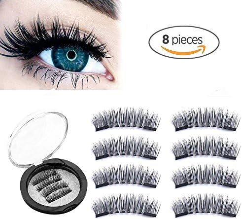 Magnetic False Eyelashes, Glue Free False Lashes, Ultra-thin 0.2mm 3D Dual Magnet Reusable Handmade Fake Eyelashes (A26)