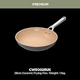 Ninja Extended Life 28cm Ceramic Wok Non-Stick Induction Terracotta Grey view 7