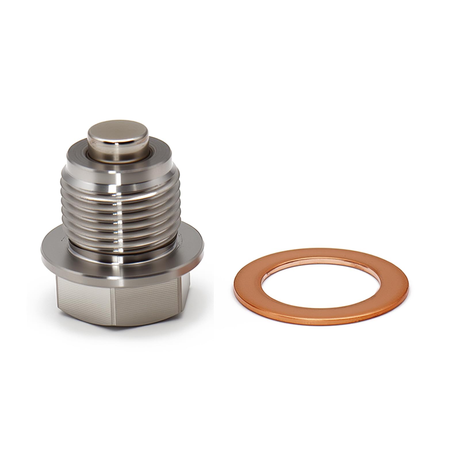 Photo 1 of 1 Piece M20x1.5 Stainless Steel Magnetic Oil Drain Plug Fit for Subaru 08-14 Tribeca Forester Impreza Legacy WRX STI, Replace OEM 32103-KA000 with Gasket 11126-AA000