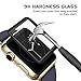 Apple Watch 42mm Screen Protector, Amoner iWatch Tempered Glass Screen Film [Full Coverage][2.5D Curved Edge] for 42mm iWatch Series 3/2/1 (Black)