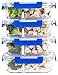 [Improved Larger 4 Set] 2 Compartment Glass Meal Prep Containers with Lifetime Lasting Snap Locking Lids Glass Food Containers BPA-Free, Microwave, Oven, Freezer and Dishwasher Safe (950 ML, 32 Oz.)