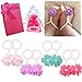 Elesa Miracle Baby Girl Pearl Chiffon Barefoot Flower Sandals Value Set of 4, in Gift Box (Set A)