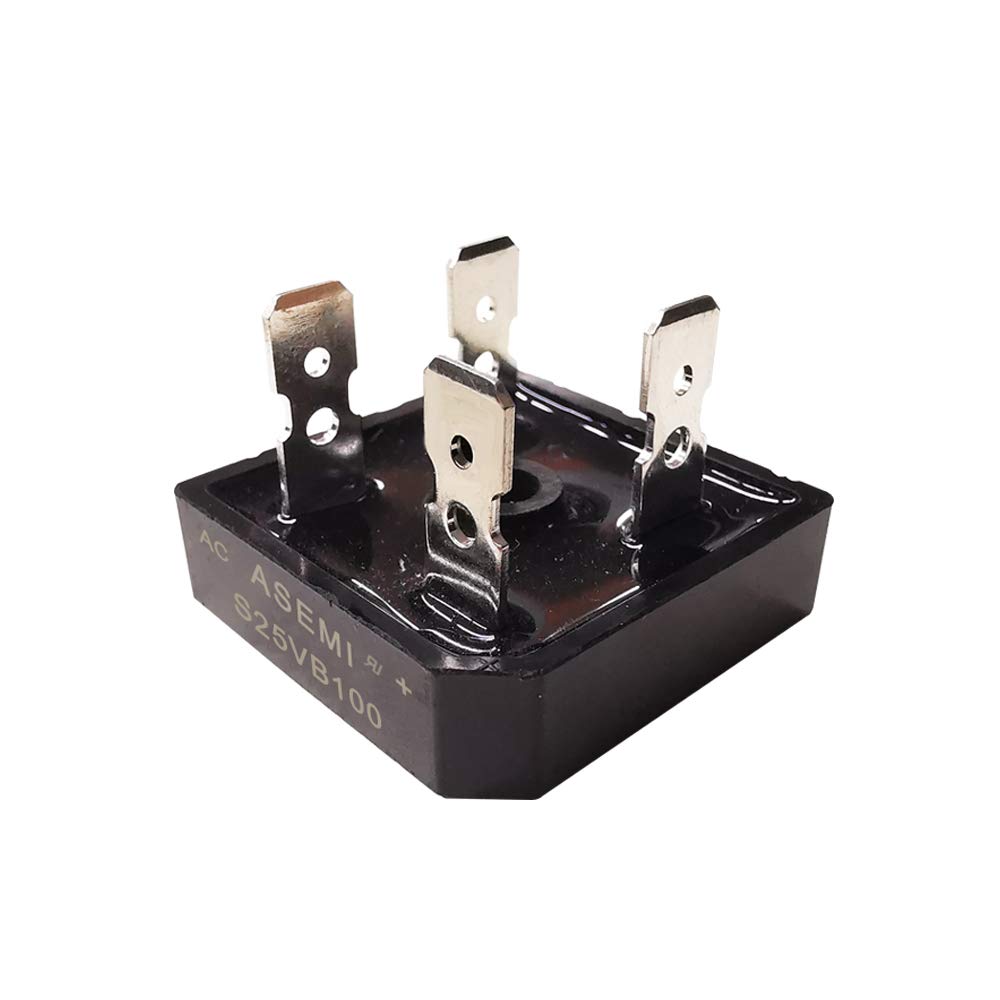 (Pack of 5pcs) ASEMI S25VB100 Through Hole Single Phase Bridge Rectifier 25A1000V for Induction Cooker…