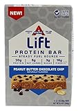 Atk Bar Lft Prt Pnut Bttr Size 8.46z Atkins Lift Protien Bar Peanut Butter Chocolate Chip 4pk