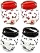 Greenbrier Pet Food Treats Plastic Storage Jars, Paws and Bones, Dogs and Cats, 4-jar Set
