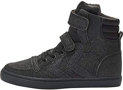 Amazon.com | Hummel Slimmer Stadil Glitter Jr Trainers Girls Black - 12 - High Top Trainers 