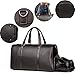 Men Leather Small Duffels Weekender Overnight Gym Business Bags For Men Travel