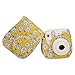 Sunmns Lovely Flower Denim Fabric Camera Case Bag with Shoulder Strap for Fujifilm Instax Mini 8/ 8+ Instant Camera, Yellow