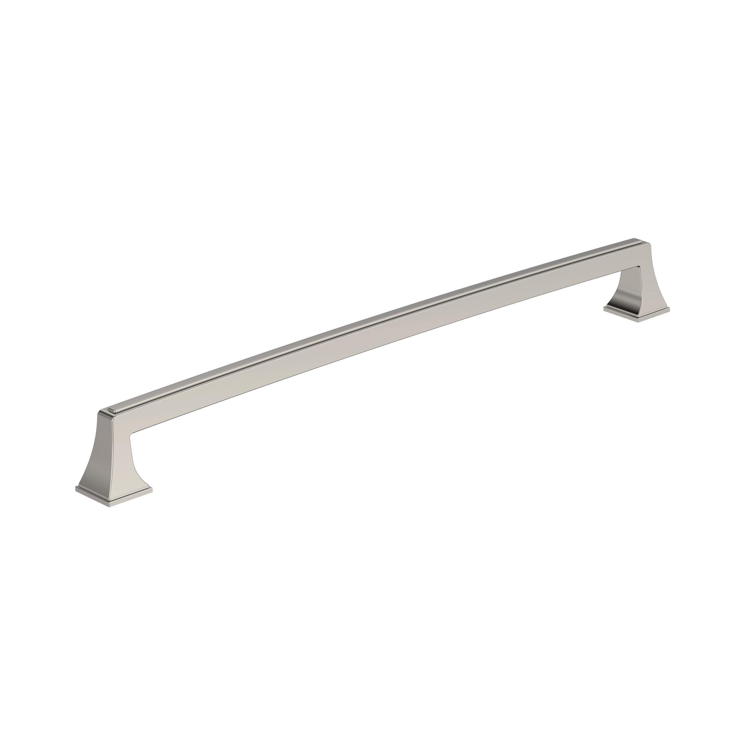 Amerock BP53537PN | Polished Nickel Cabinet Pull | 12-5/8 in (320 mm) Center-to-Center Cabinet Handle | Mulholland | Drawer Pull | Kitchen Cabinet Handle | Furniture Hardware Image