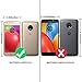 TJS for Motorola Moto E4 Case, [Full Coverage Tempered Glass Screen Protector] Dual Layer Hybrid Shockproof Drop Protection Impact Rugged Case Armor Cover Compatible Motorola Moto E4 (Black)