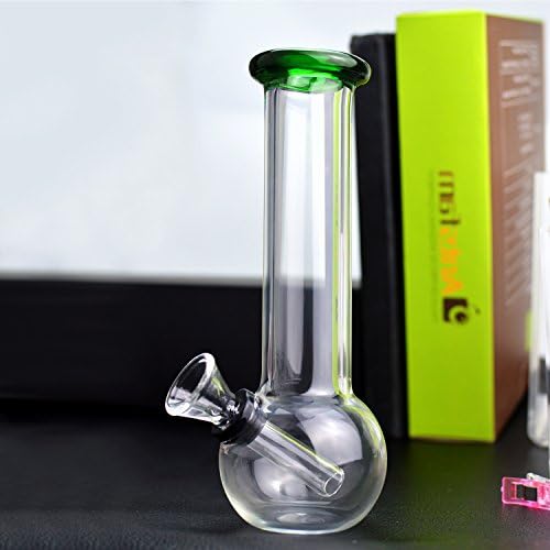 Newest Bubbler,6.3" Glass Water Bubbler,Handmade Beaker (green)