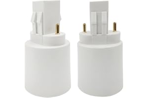 E-Simpo 15pcs GX23 to E26 Lamp Base Adapter, GX23 to E26/e27 Bulb Holder Socket Converter, CFL GX23-2 to Edison Screw E26 E27