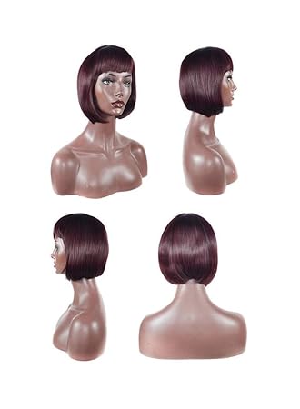 Amazon Com Short Qi Liu Hai Wig Short Hair Wig Bobo Headgear