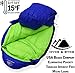 Hyke & Byke Eolus 15 F Hiking & Backpacking Sleeping Bag - 3 Season, 800FP Goose Down Sleeping Bag - Ultralight - Blue/Lime Green - 87in - Long