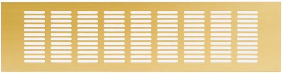100x400mm Air Vent Cover - Aluminium Ventilation Grille - Gold Furniture Grill for Door Wardrobe, Radiator