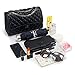 Solarfun Classic Crossbody Shoulder Bag for Women Quilted Purse With Metal Chain Strap Large