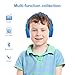 Kids Bluetooth Headphones Foldable Volume Limiting Wireless/Wired Stereo On Ear HD Headset with SD Card FM Radio In-line Volume Control Microphone for Children Adults (Blue)thumb 3