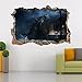 Godzilla Smashed Wall Decal Graphic Wall Sticker Home Decor Art Mural H789, Mini