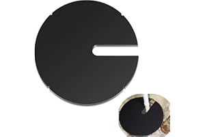 Memorywuu 17.71 Inch Sump Pump Cover Plastic Submersible Sump Basic Cover Black Septic Tank Lid for Water Pump Basin Bucket Outdoor Well (Side Notch)